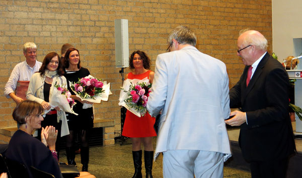 Dr. Stefanie Lucci eröffnet die Ausstellung Johanna R. Wiens „Köln und das verlorene Gedächtnis“ im Historischen Rathaus Köln